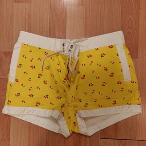 Yellow Floral Shorts